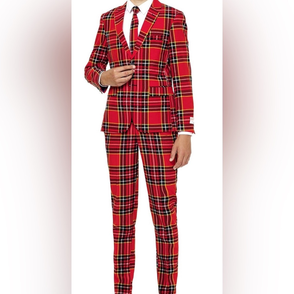 OPPOSUITS Boys Red Holiday Suit